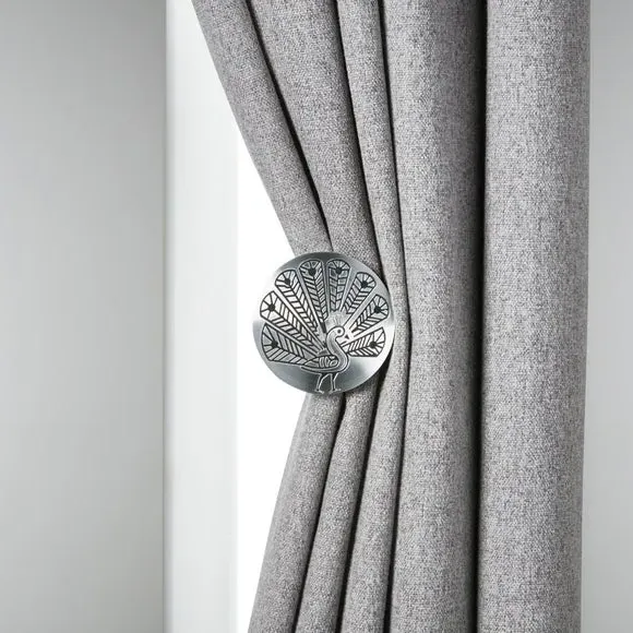 Single Curtain Holdback - Satin Steel, Chrome image