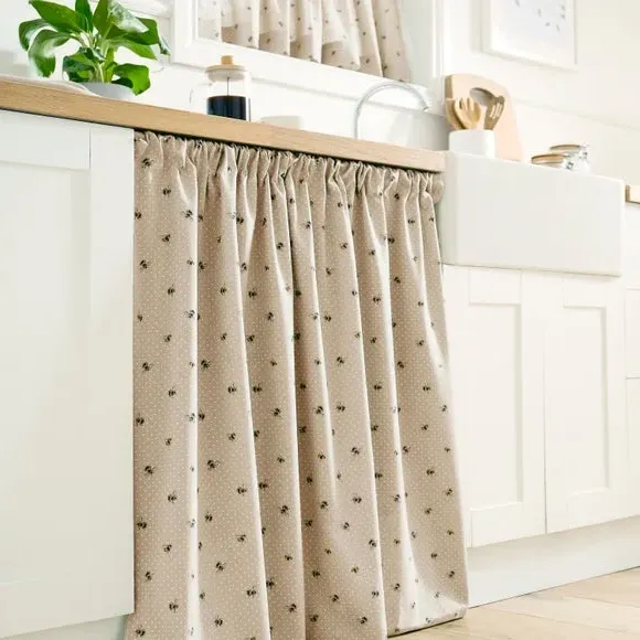 Single Curtain Panel Slot Top - Natural, Cotton image