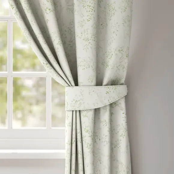 Single Curtain Tieback - Green, Fabric