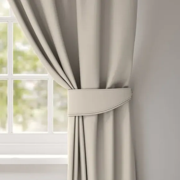 Single Curtain Tieback - Mushroom, Fabric