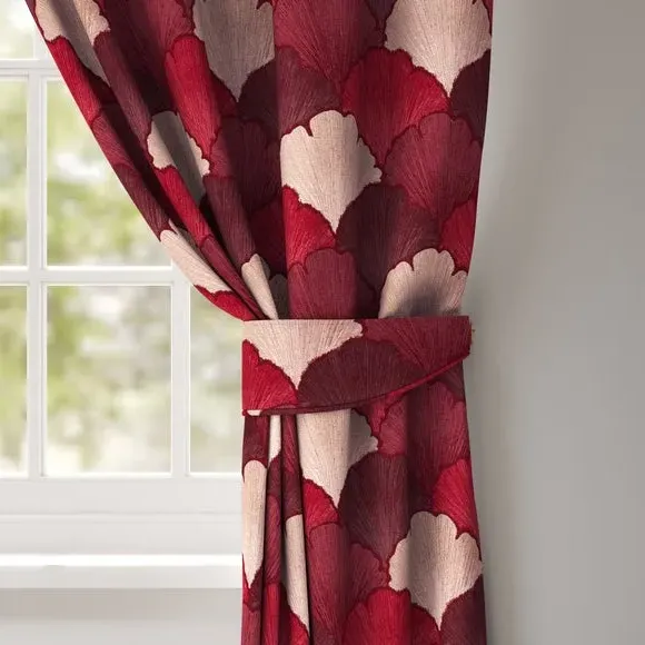Single Curtain Tieback - Red, Fabric