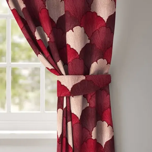Single Curtain Tieback - Red, Fabric image