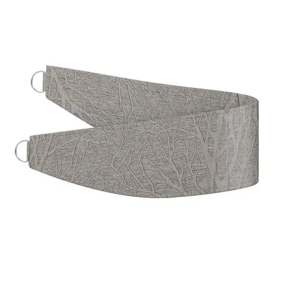 Single Curtain Tieback with Leaf Design - Grey