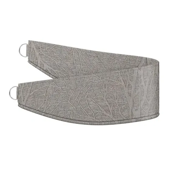 Single Curtain Tieback with Leaf Design - Grey