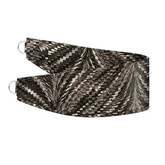 Single Curtain Tieback with Piped Edge - Charcoal
