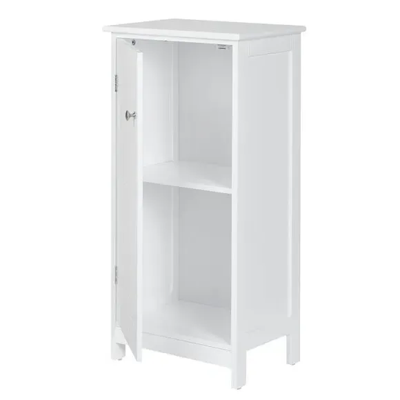 Single Door Storage Cabinet - White, MDF