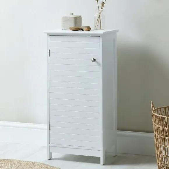 Single Door Storage Cabinet - White, MDF image
