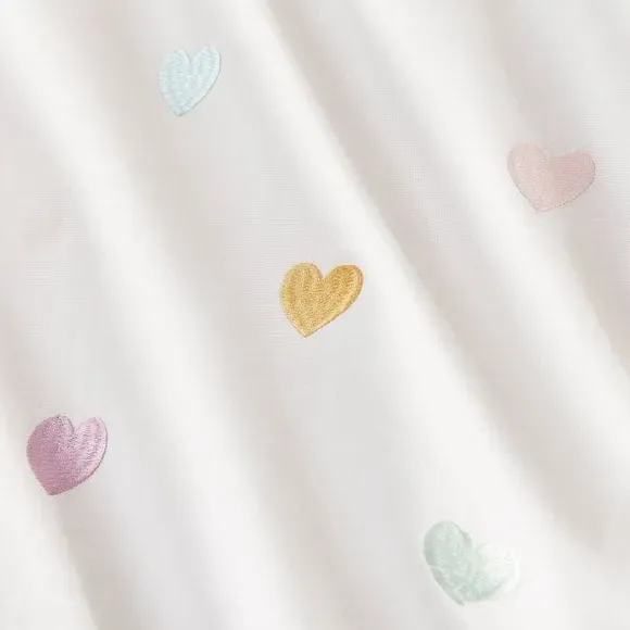 Single Duvet Cover Set with Embroidery - White
