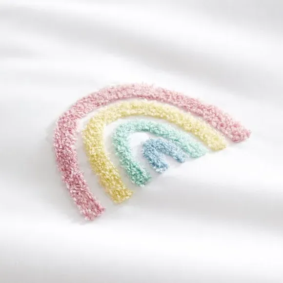 Single Duvet Cover Set with Tufted Design - White