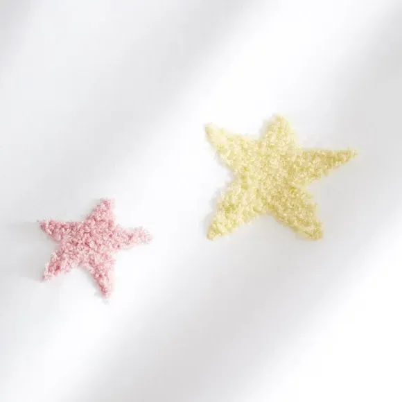 Single Duvet Cover Set with Tufted Design - White