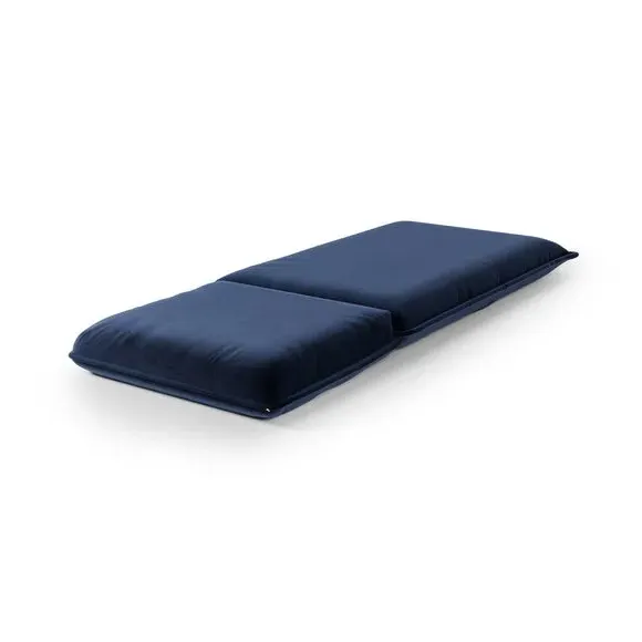 Single Foldable Sofa Bed - Navy, Velvet