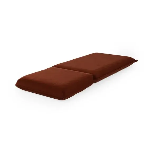 Single Foldable Sofa Bed - Orange, Velvet