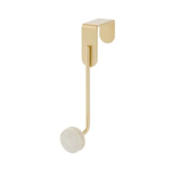 Single Overdoor Towel Hook - Gold, Marble