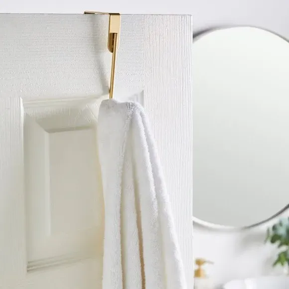 Single Overdoor Towel Hook - Gold, Marble image