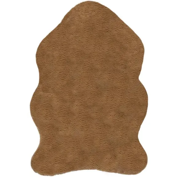 Single Pelt Faux Fur Rug - Green, Polyester