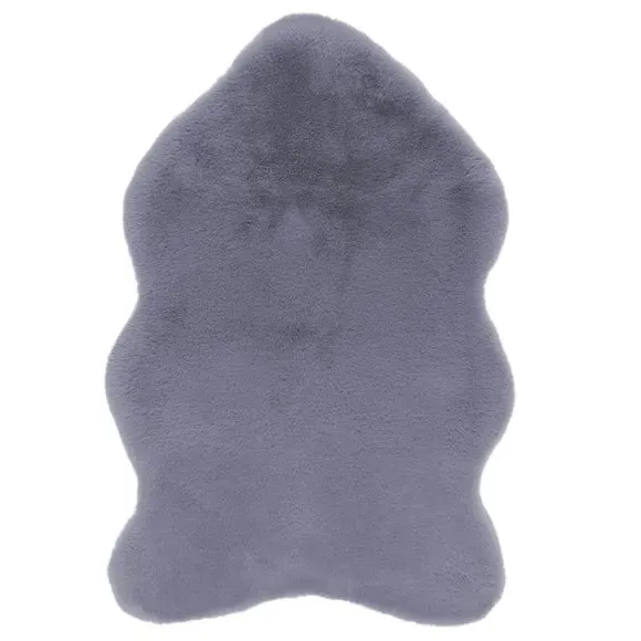 Single Pelt Faux Fur Rug - Lilac, Polyester