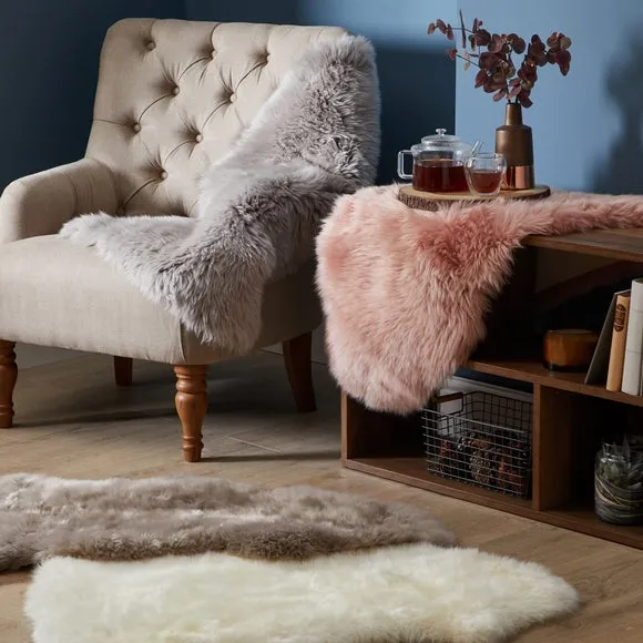 Single Sheepskin Rug - Mink, 100% Sheepskin