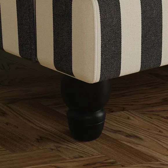 Single Snuggle Chair Woven Stripe - Black, Cotton