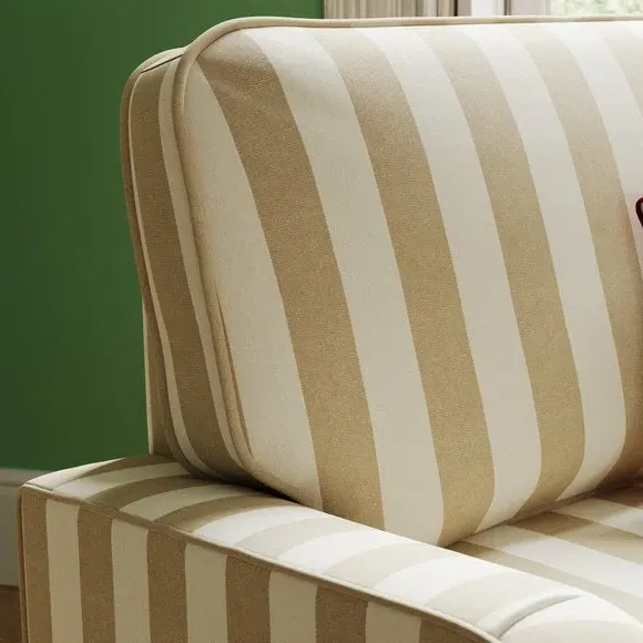 Single Snuggle Chair Woven Stripe - Mushroom, Cotton
