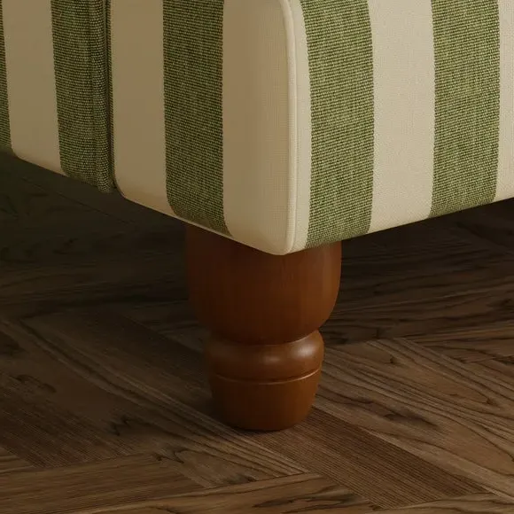Single Snuggle Chair Woven Stripe - Olive, Cotton