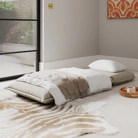 Single Sofa Bed Foldable - Natural, Flatweave