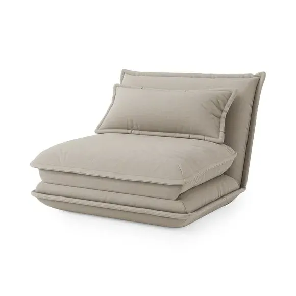 Single Sofa Bed Foldable - Natural, Flatweave