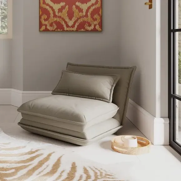 Single Sofa Bed Foldable - Natural, Flatweave image
