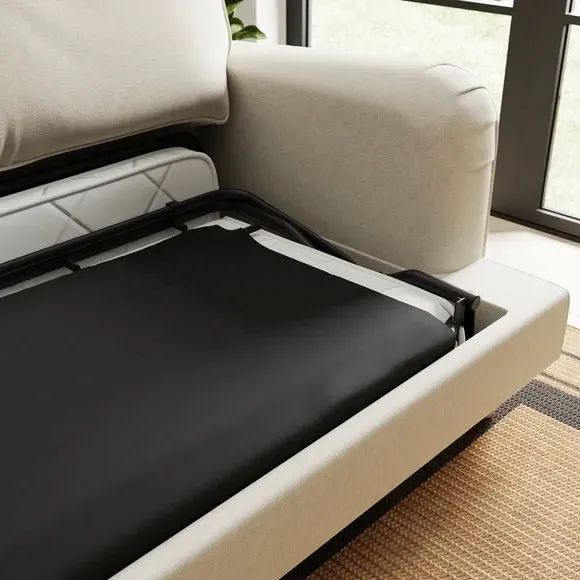 Single Sofa Bed with Pull-Out - Natural