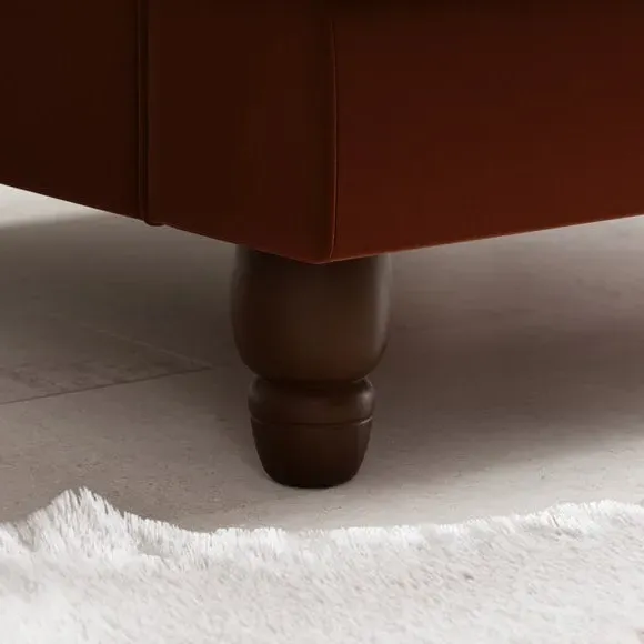 Single Sofa Bed with Pull-Out - Orange, Velvet