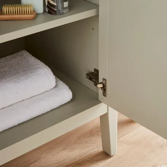 Single Vanity Unit with Storage - Grey