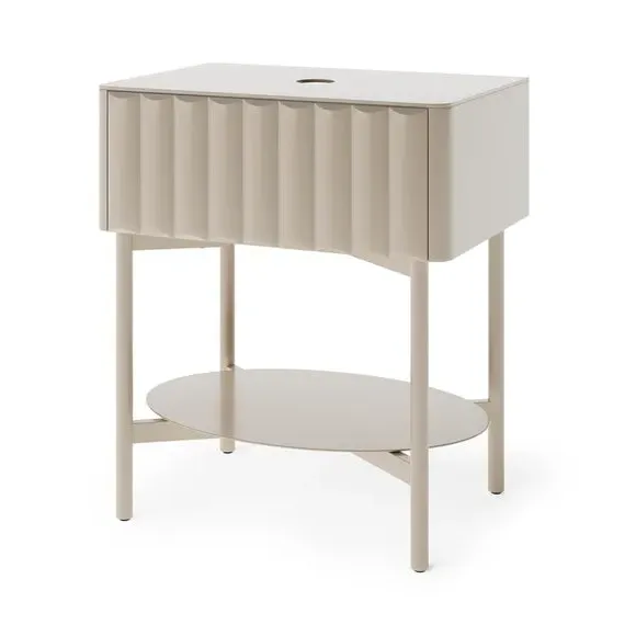 Single Vanity Unit with Storage - Sandstone