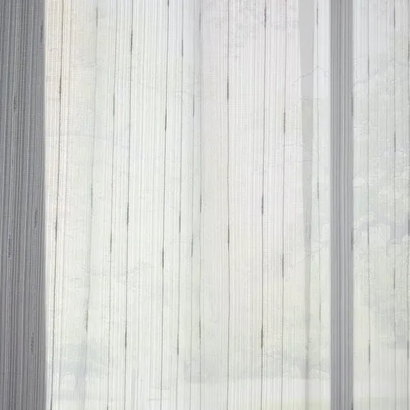 Single Voile Panel Slot Top - White, Polyester
