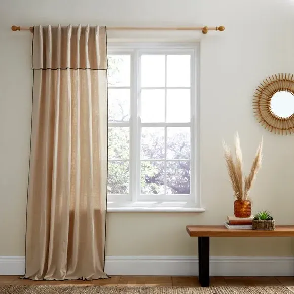 Single Voile Panel with Hidden Tab Top - Black