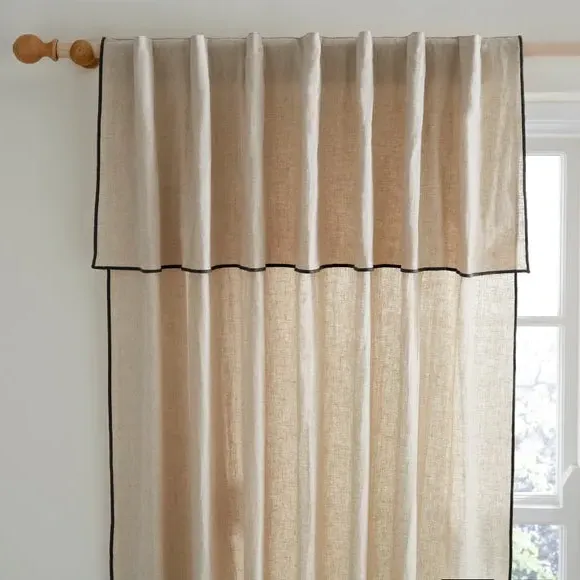 Single Voile Panel with Hidden Tab Top - Black image