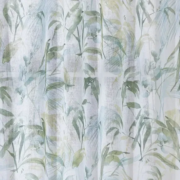Single Voile Panel with Hidden Tab Top - Green