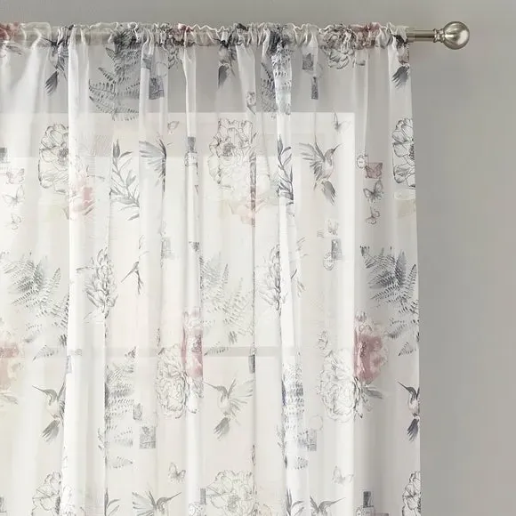 Single Voile Panel with Slot Top - Dove