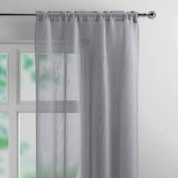 Single Voile Panel with Slot Top - Grey