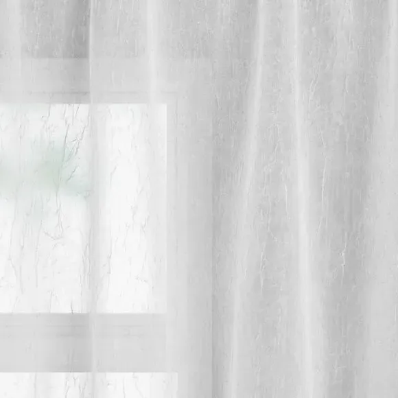 Single Voile Panel with Slot Top - White