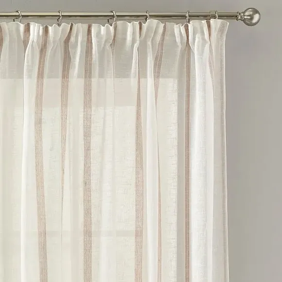 Single Voile Panel with Tape Top - Blush, Boucle image