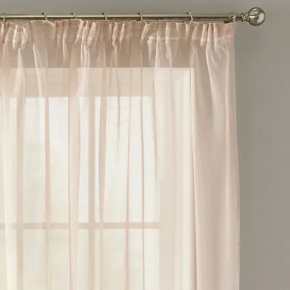 Single Voile Panel with Tape Top - Blush image
