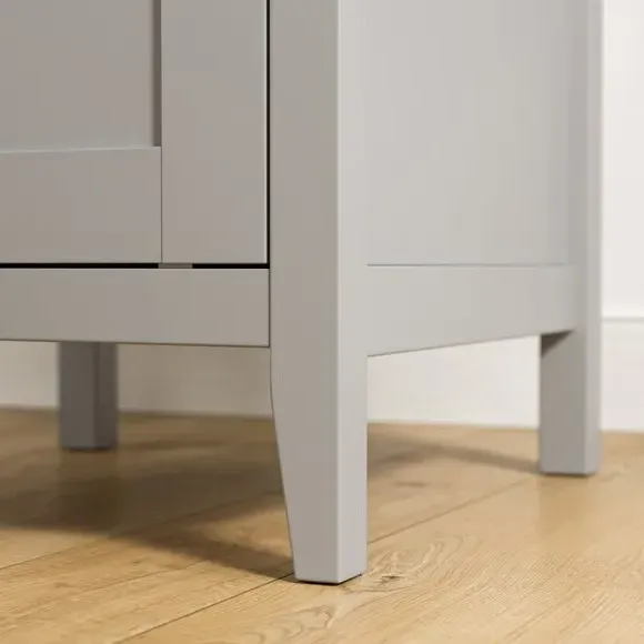 Single Wardrobe with Double Rail - Grey