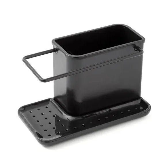 Sinkside Caddy with Soap Holder - Black