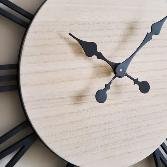 Skeleton Wall Clock - Black, Wood