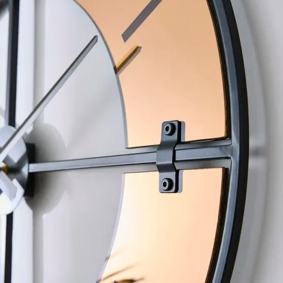 Skeleton Wall Clock - Gold, Metal