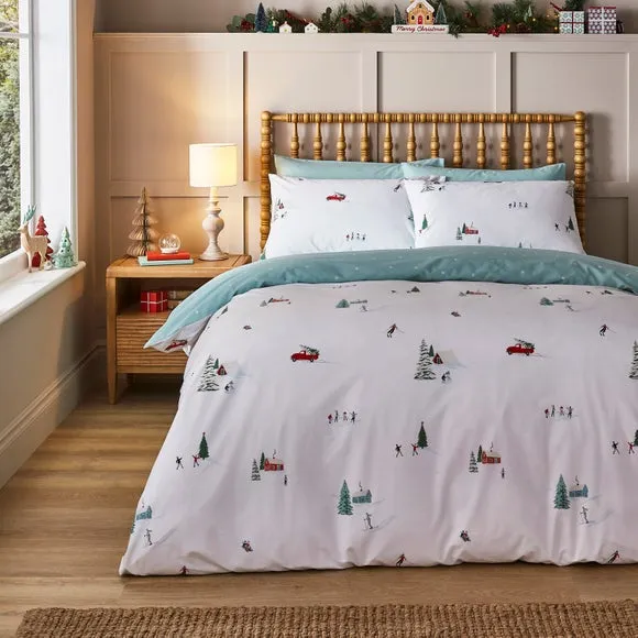 Ski Scene Quilt Cover Set - Multicolor, Polycotton image