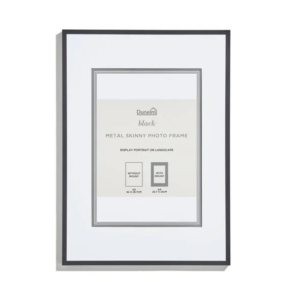 Skinny Photo Frame - Black, Metal