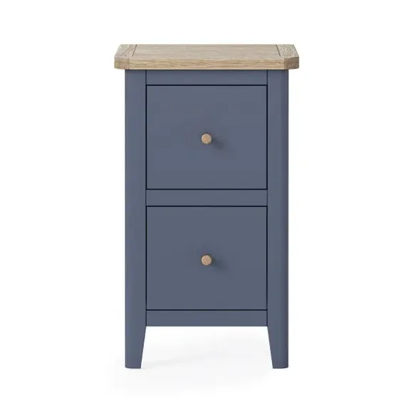 Slim Bedside Table - Blue, Pine