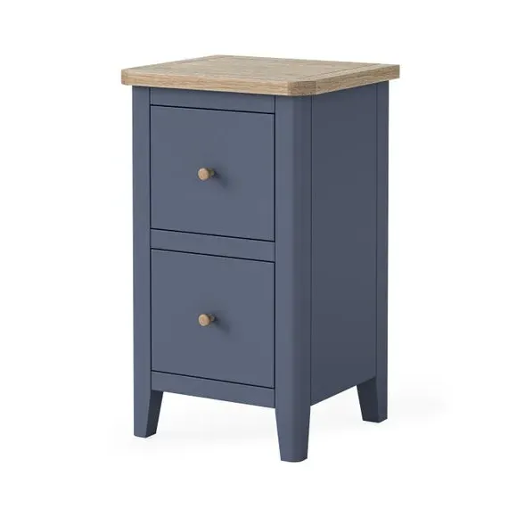 Slim Bedside Table - Blue, Pine