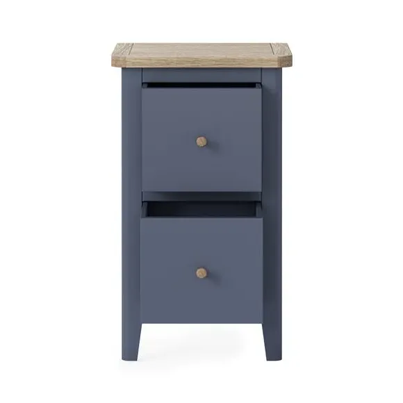 Slim Bedside Table - Blue, Pine