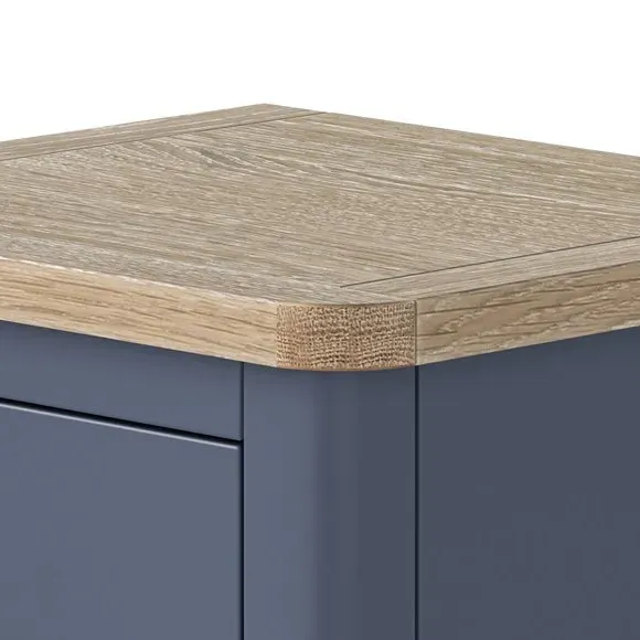 Slim Bedside Table - Blue, Pine